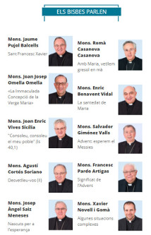 L’Advent i la Immaculada Concepció de la Verge Maria, temes centrals de les glosses dominicals dels bisbes de Catalunya